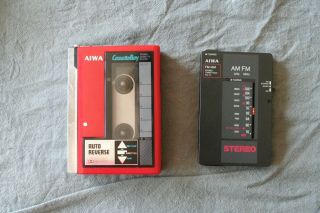 Red Rare Aiwa Cassette Boy Walkman Hs - U7,  Not With Tu - 2 Radio Pack