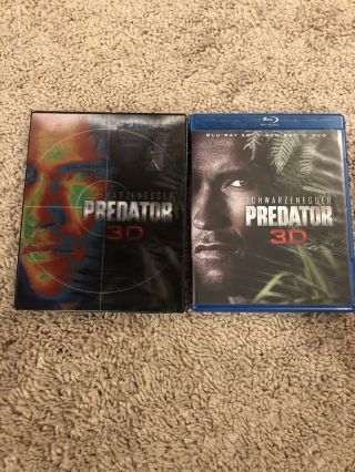 Predator 3d (blu - Ray/dvd,  2013,  2 - Disc Set) With Rare Lenticular Slip Cover