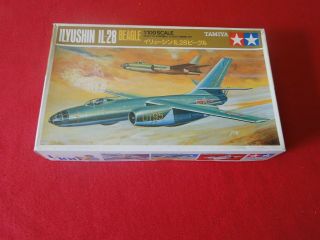 Vintage Rare Plastic Model Plane Jet Japanese Tamiya Ilyushin Il - 28 Beagle