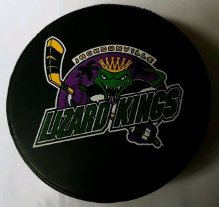 Jacksonville Lizard Kings Echl Vintage Rare Official Game Puck Made In Canada