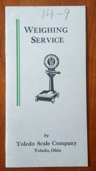 Toledo Scale Company Brochure 1920s
