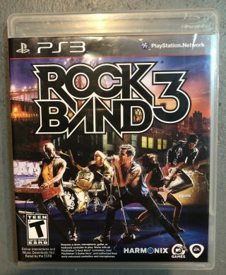 Rock Band 3 Ps3 Game Playstation 3 Rare -
