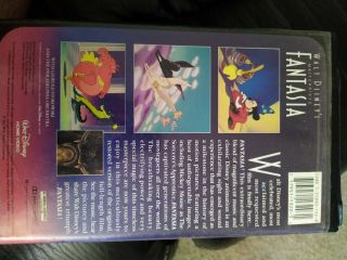Walt Disney ' s Masterpiece Fantasia VHS TAPE very rare Collector ' s item 2