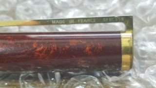 Rare Vintage S.  T.  Dupont Classic Laque De Chine Ballpoint Pen - Red Gold Dust