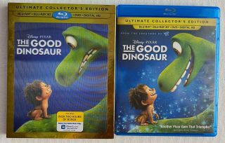 Disney Pixar The Good Dinosaur 3d Blu Ray Dvd 3 Disc,  Rare Lenticular Slipcover