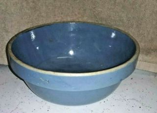 Antique Vintage Western Stoneware Co Mixing Bowl Blue