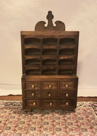 Dollhouse Miniature 1:12 Vintage Hutch Cabinet