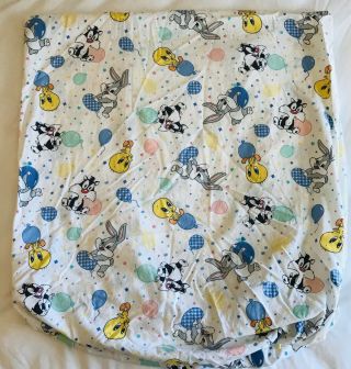 Baby Looney Tunes Crib Sheet Fitted Baby Bugs Bunny Tweety Slyvester Vintage