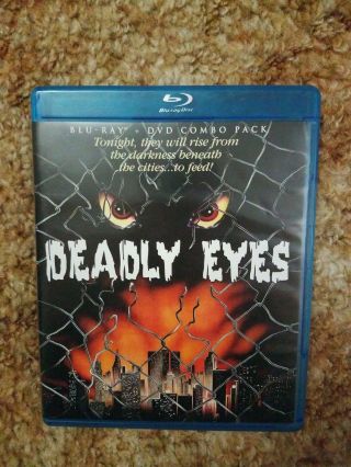 Deadly Eyes (scream Factory Blu - Ray/dvd,  2010,  2 - Disc Set Rare Out Of Print)