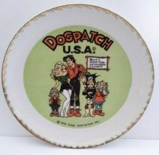 Rare Li’l Abner Dogpatch Usa Amusement Park Souvenir Plate 1974 Capp Enterprises
