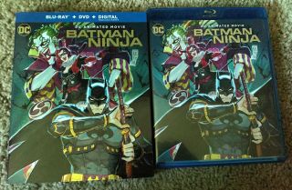 Batman Ninja Blu Ray / Dvd With Rare Oop Slipcover Dc Animated Movie