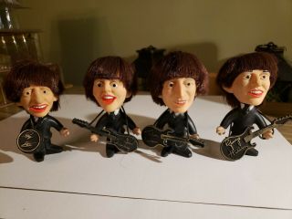 Rare Vintage 1964 Set Of 4 Seltaeb Beatles Dolls Figures