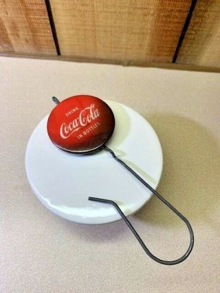 Rare Vintage Coca Cola Bottle Display Button,  Fits On Bottle