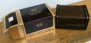 Vintage Bulova Accutron Quartz Wristwatch Box And Outer Only