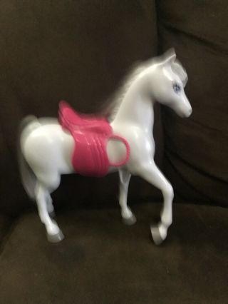 Vintage 1980s Barbie Horse “prancer” With Pink Saddle By Mattel