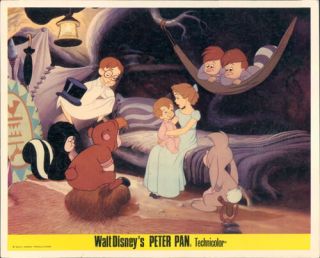 Peter Pan Walt Disney Lobby Card Rare Wendy And Kids