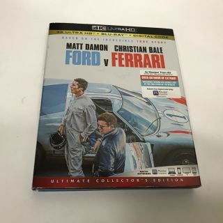 Ford V Ferrari 4k Ultra Hd,  Blu - Ray,  Slipcover Sleeve Rare No Digital