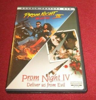 Prom Night 3: The Last Kiss & Prom Night 4: Deliver Us From Evil Rare Oop Dvd