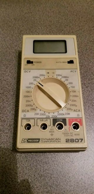 Vintage Rare Bk Precision Dynascan Corp Model 2807 Digital Multimeter Dvm Dmm