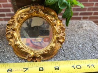 Vintage Set Of 5 SMALL MIRRORS Gold ITALY Antique Wall ITALIAN FLORENTINE 2