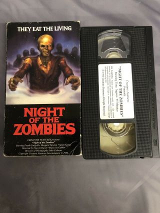 Night Of The Zombies Vhs Creature Features 1996 Rare Oop Horror Cult Htf