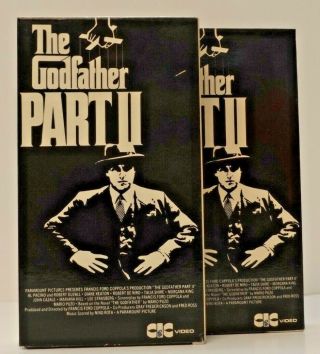 The Godfather Part Ii Rare Uk Pal Vhs 2 - Tape Set (1975) Al Pacino Cic Video