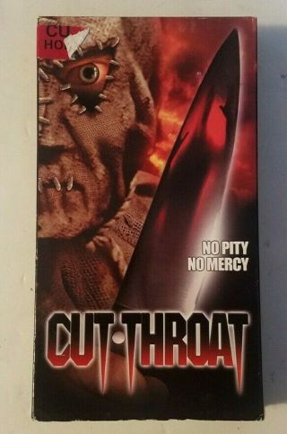 (vhs,  2002) Cut Throat Oop Horror Slasher Terror Gore Very Rare