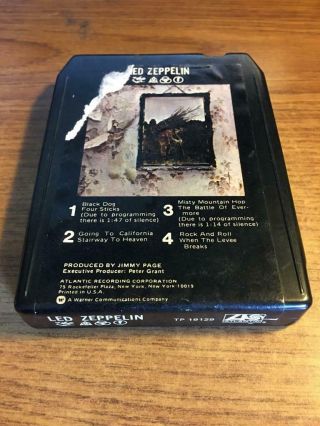 Led Zeppelin Iv Vintage Rare 8 Track Tape Late Nite Bargain
