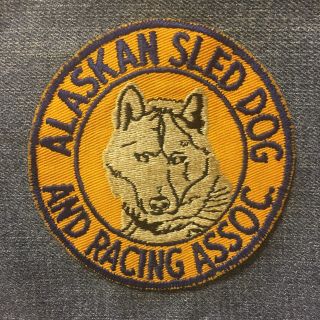 Rare Vintage Alaskan Sled Dog And Racing Assoc.  Embroidered Souvenir Patch