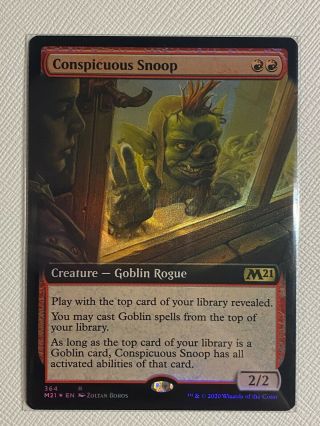 Magic: The Gathering - Foil Extended Art Conspicuous Snoop - Core 2021