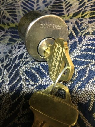 Schlage 2 Keys With Mortise Cylinder Lock