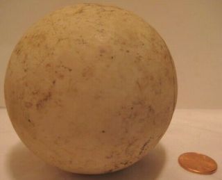 Old Antique Unusual Stone Carpet Bowl - Marble - Sphere - Bowling Game Ball