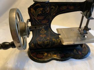 Antique Minature Hand Crank Sewing Machine Toy Made In Germany 3
