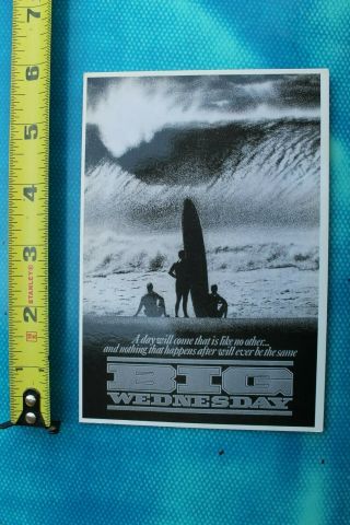 Big Wednesday 1978 Classic Film Hawaii Greg Noll Cr81 Vintage Surfing Post Card