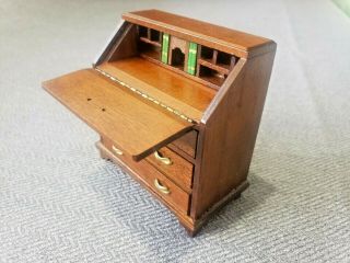 Vintage Miniature Dollhouse Chippendale Desk