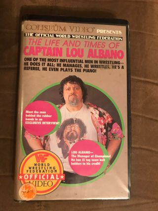 Wwf The Life And Times Of Captain Lou Albano Vhs Coliseum Video Rare Wwe Wf016