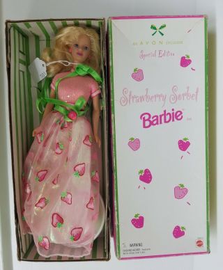 Barbie 1998 Strawberry Sorbet Avon Doll