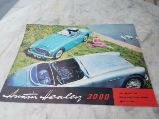 Austin Healey 3000 Brochure In Color Rare In Usa