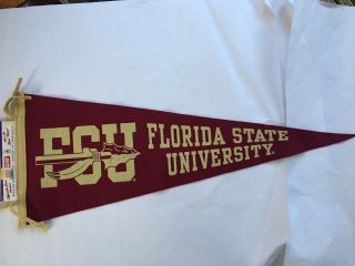 Florida State University Seminoles Pennant Football Acc Rare