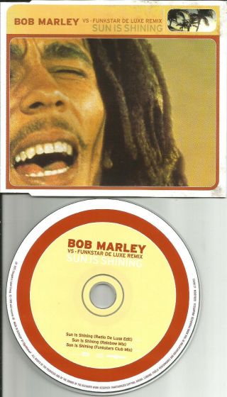 Bob Marley W/ Funkstar De Luxe Sun Is Shining 2 Rare Remixes & Edit Cd Single
