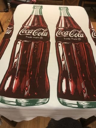 Coca - Cola Tablecloth / Bedspread Rare Vintage C.  1984 Collectible