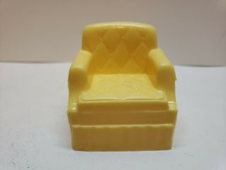 Vintage Miniature Living Room Chair Yellow