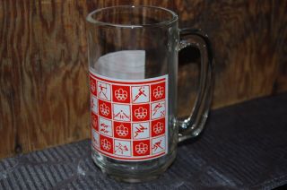 Rare Vintage 1976 Olympic Montreal Summer Games 5 1/2 " Glass Beer Mug Stein