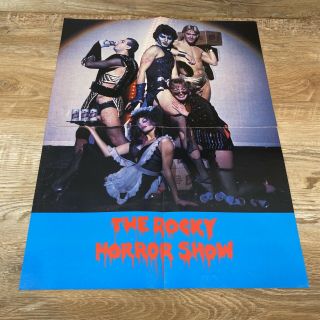 Rare & Vintage Schlitz Rocky Horror Show Poster 22x17 " 1980 Rockbill