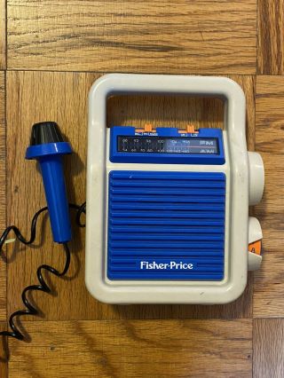 Vtg Fisher - Price 1984 Sing - A - Long Radio 3805 Mic Portable Rare