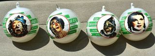 Rare 1977 Bradford Set Of 4 Wizard Of Oz Christmas Ornaments All Main Characters