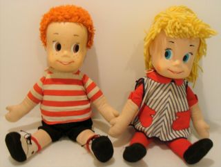 Rare Vintage 1960s Mattel Talking Dolls - Brother Matty And Sister Belle - Work