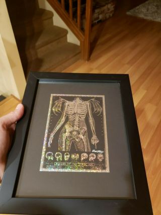 Emek Queens Of The Stone Age Foil Handbill Signed,  Framed,  And Rare