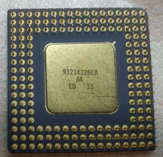 Intel i486 DX A80486DX - 33 SX829 CPU Processor Vintage Rare Gold 2