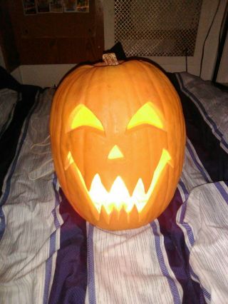 Rare 1993 Halloween Light Up Pumpkin Trendmaster Jack O Lantern 15 